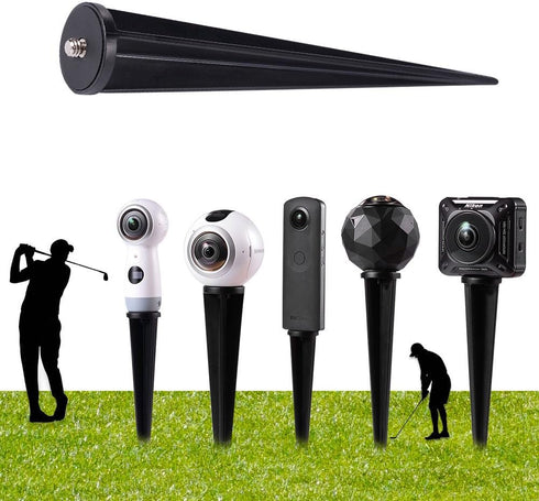 Spike Pole Mount Ground Stake for Insta360 One R Samsung Gear 360 2017 Edition Cam,360fly 360° Cam,Ricoh Theta V SC2 M15,LG 360,Nikon Keymission 1...