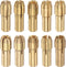 10pcs Brass Collet 0.5-3.2mm Brass Drill Chucks Mini Electric Grinder Quick Change Drill Chuck Bit Sets for Rotary Tools, 4.8mm Shank Diameter...