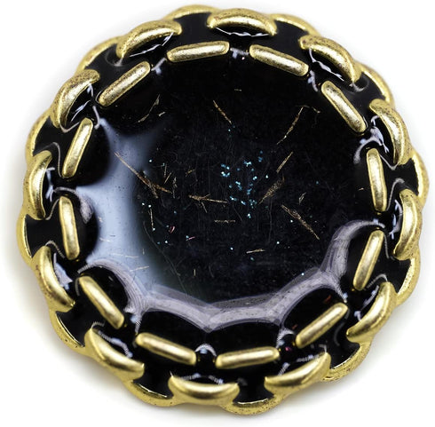 20 pcs Enamel Covered Copper Foil Fragments Floral Metal Shank Sewing Coat Buttons -25mm -1"...