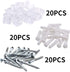 Mirror Hanging Kit, 20 Pieces Clear Plastic Mirror Holder Clips with Mounting Screws and Rawl Plugs...