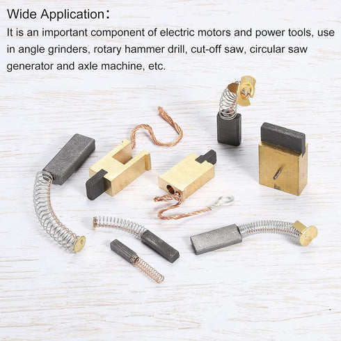 PATIKIL Carbon Brushes 0.6x0.2x0.2 Inch for Electric Motors Power Tool Angle Grinder Table Saw Spare Part Repair, 4 Pack...