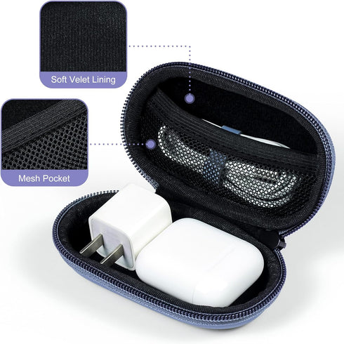 EVA Earbud Case for Beats Flex Raycon in-Ear Monitor Headphone Carrying Case Ellipsoid Wired Earbud case Waterproof Earphone case Portable Earbud ...