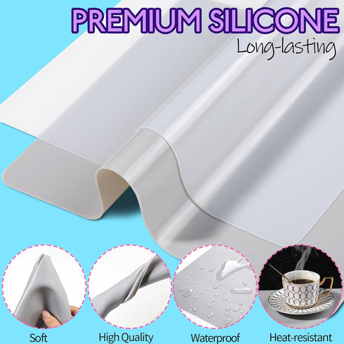 LEOBRO Silicone Mats for Crafts, 2 Pack Silicone Mat for Jewelry Resin Casting Molds, 11.69" x 8.26" Silicone Mats for Epoxy Resin, Resin Molds, D...