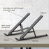 Laptop Stand for Desk, Adjustable Laptop Riser ABS+Silicone Foldable Portable Laptop Holder, Ventilated Cooling Notebook Stand for 10-15.6” Laptop...