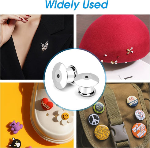 20PCS Locking Pin Back Locking Pin Keeper Clasp, Metal Pin Backing for Brooch Enamel Lapel Pin Lock...