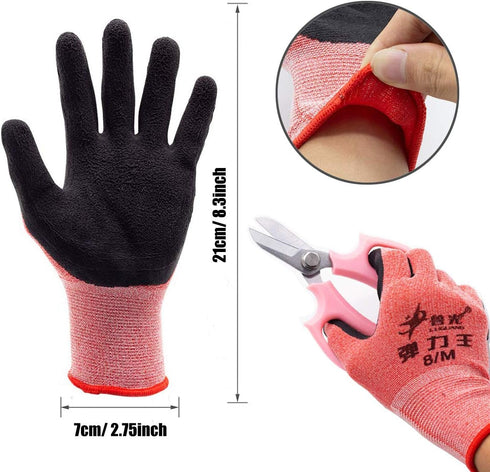 Woohome 5 PCS Garden Pruning Shears Scissors Kit, Rose Stripper Thorn Remover, Tree Pruner Hand Tools, Leaf Stripping Tool and Floral Gloves for G...