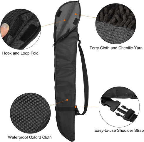 Umbrella Shoulder Bag 33.5"x6" Reversible Umbrellas Sleeve Cover Portable Waterproof Case for Storage Carry Travel Home Outdoor, Grey...