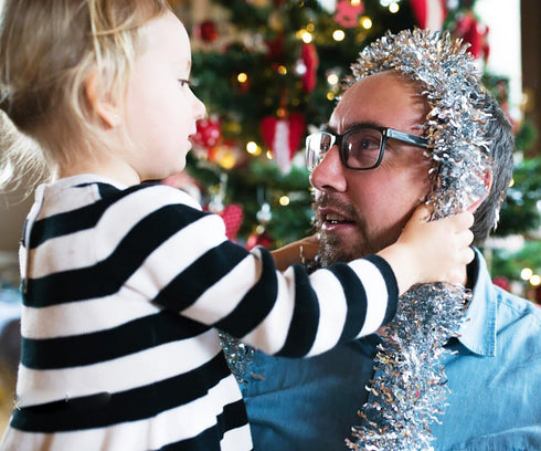 DECORA 33 Feet Silver Tinsel Garland, Christmas Metallic Hanging Tinsel Garland for Xmas Tree Home and Party Decoration...