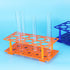 PATIKIL 50 Wells Tube Rack, 1 Set Vial Rack Double Layer Multifunction Centrifuge Tube Holder for Microcentrifuge Tubes 10/15/50ml, Blue,Orange...