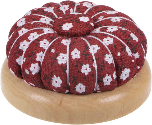 HARFINGTON Pin Cushions Sewing Needle Cushion Needle Holder Pincushions with Magnetic Wooden Base for Sewing Quilting Needlework DIY Crafts, Red W...