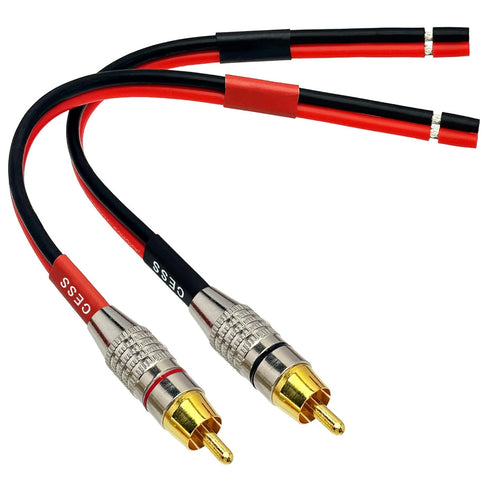 CESS-064-1f Speaker Cables to RCA Plugs Adapter, 2-Channel (1 Foot)...