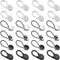 WILLBOND 24 Pieces Collar Extenders Elastic Button Extender Neck for Shirt Pants Dress Trouser Favors...