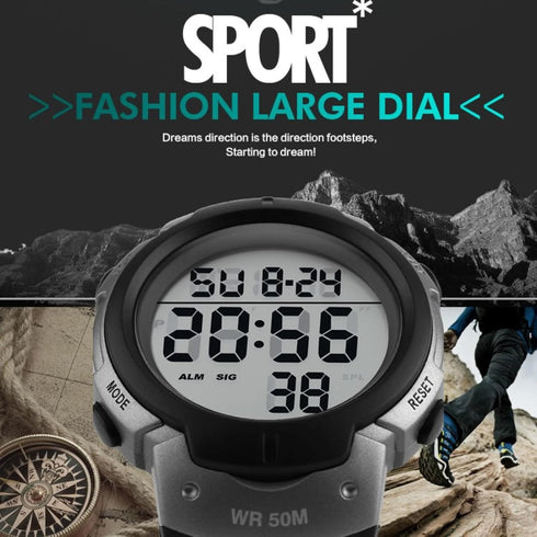 Mens Digital Sports Watch LED Screen Large Face Military Watches for Men Waterproof Casual Luminous Stopwatch Alarm Simple Army Watch...