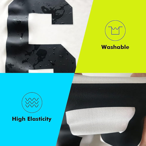 4-inch Iron-On Letters Heat Transfer Letters Paper DIY Letters Jersey Clothing T-Shirt Team Slogan (White)...