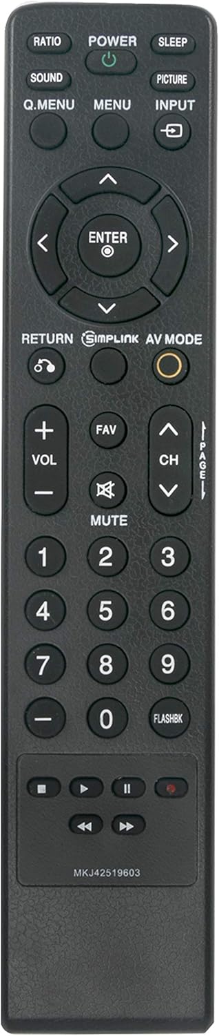MKJ42519603 Replaced Remote fit for LG Plasma TV 42PG10F 42PG20 42PG20-UA 42PG20C 42PG20C-UA 50PG10 50PG20 50PG20C 50PG30 60PG30 50PG10-UA 50PG30F...