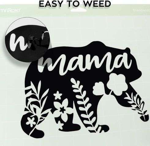 HTVRONT Black Permanent Vinyl, 12 Pack Black Vinyl for Cutting Machine - 10 Permanent Sheets 12" x 12"& 2 Transfer Tape Sheets for Party Decoratio...