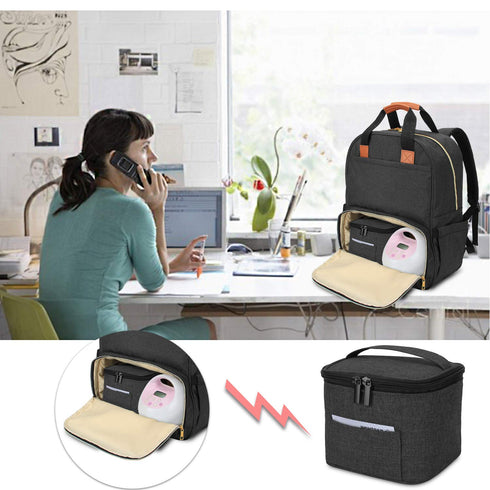 Luxja Breastmilk Cooler Bag (Hold Four 5 Ounce Breastmilk Bottles), Leakproof Breast Milk Cooler for 4 or 5 Ounce Bottles (Bag Only), Black...