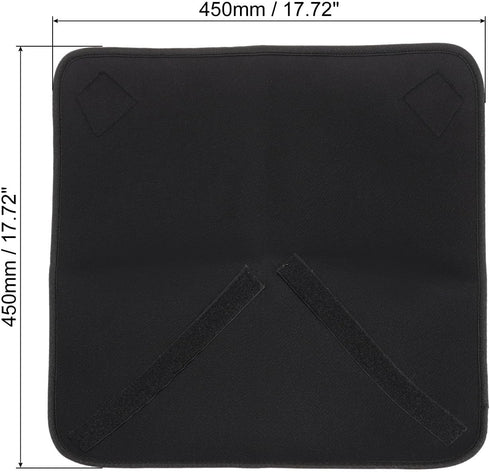 PATIKIL Camera Protective Wrap, 18"x18" Lens Wrap Cloth with Thick Protective Neoprene, Lens Pouch Bag with Hook and Loop for Lens, SLR, Black Ora...