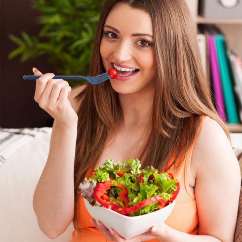 Reusable Utensils Set with Case, Eco-Friendly Bpa Free Plastic Travel Utensils, 1 Sets Plastic Spoons and Forks Set Plastic Cutlery Set for Lunch ...