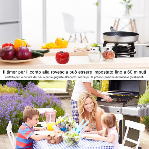 yueton Manual Mechanical Tomato Timer -Ring Alarm Kitchen Timer for Cooking Study Gym Countdown Clock Red...