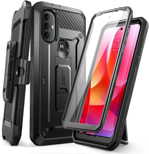 SUPCASE Unicorn Beetle Pro Series Case for Moto G Power 2022, Full-Body Rugged Belt Clip & Kickstand Case with Built-in Screen Protector (Black)...