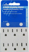 Leviton 6ADPT-W 15 Amp, 125 Volt, 6 Outlet Grounded Adapter, White......
