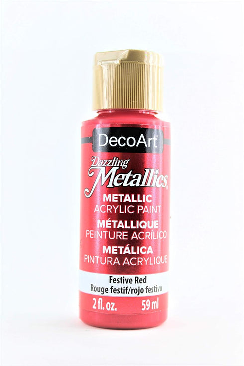 Dazzling Metallics Acrylic Paint 2oz-Festive Red...