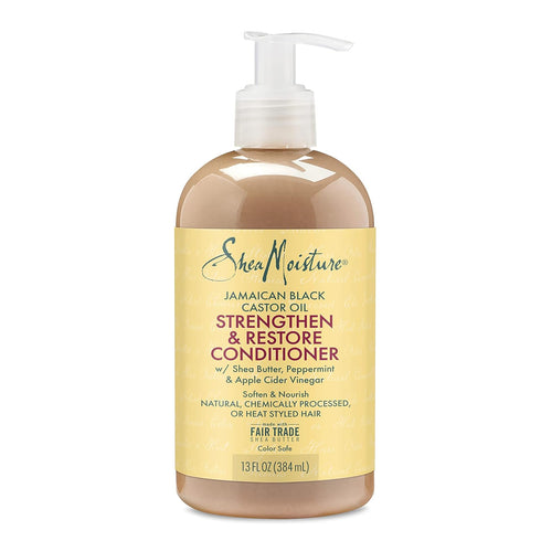 SheaMoisture Conditioner 100% Pure Jamaican Black Castor Oil to Intensely Smooth and Nourish Hair with Shea Butter, Peppermint and Apple Cider Vin...