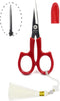 Scissors?Sharp blade with protective cover ?Scissors for Sewing Crafting, Art Work, Threading, Needlework?5.1 Inches?Red?...