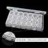 21 Grid Bead Rhinestone Organizer, Small Clear Storage Box with Separate Lids for Fake Nail Art Accessory Tool Supplies, Jewelry Diamond Charm Gem...
