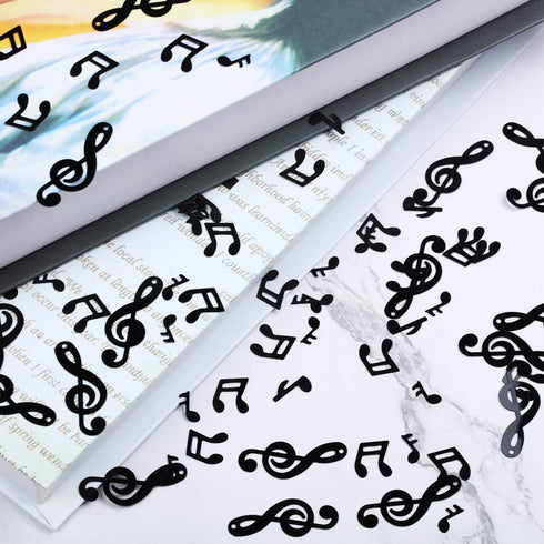 Gejoy 3000 Pcs Music Notes Confetti Mini Music Party Decorations Musical Table Centerpiece Confetti Graduation Black Clef Cutouts for Disco Party ...