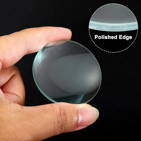 PATIKIL 4" (100mm) Focal Length Double Convex Lens, 3 Pack 50mm Diameter 9mm Height Glass Optically Polished Round Edges Lens for Physics Experime...