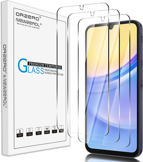 (3 Pack) Tempered Glass Screen Protector Compatible for Samsung Galaxy A15 5G, 2.5D Arc Edges 9H High Definition Anti-Scratch Bubble-Free......