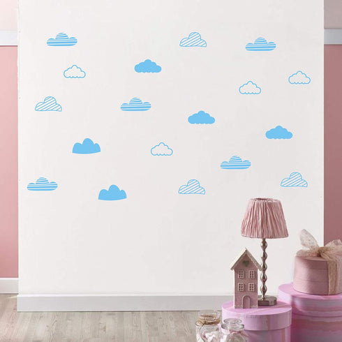 Cloud Wall Decals Wall Decor Kids Room Cloud Wall Stickers Vinyl Decals for Baby Boys Girls Nursery Toddler Room Decor Wall Stickers Nursery A64 (...