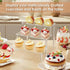 Acrylic Display Risers,Clear Display Risers Stand Small Mini Shelf 3 Tiered Cupcake Stand for Food Desserts Stand Shelves for Party Perfume Organi...