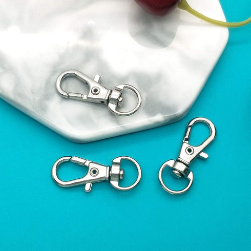 100Pcs Swivel Snap Hook,Stainless Steel Key Chain Clip Hooks Swivel Lanyard Snap Hook Keychain Hooks for Keychain Lanyard,Jewelry,DIY Crafts Suppl...