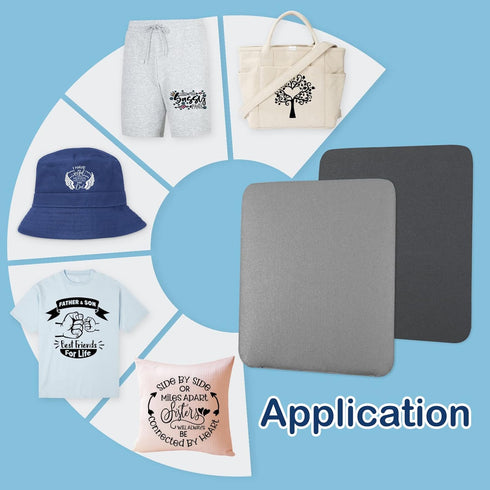 HTVRONT Heat Press Mat Compatible with Cricut Cutting Machine, 11.5"x11.5" Heat Press Pad for Craft Vinyl Ironing Insulation Transfer, Double Side...