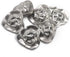 20 pcs Electroplate Heart Shape Metal Shank Sewing Coat Buttons -21mm -7/8"...