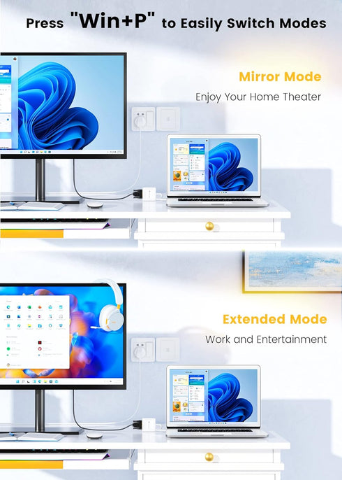 Mini DisplayPort to HDMI DVI VGA Adapter, 4K Microsoft Surface Video Display Converter, Mini DP to HDMI VGA DVI Adaptor for MacBook Pro, Surface B...