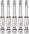 5pcs S2 Square Screwdriver Bit 1/4" Hex Shank 2" Length Magnetic Screw Driver Power Tool...