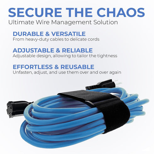 Reusable Cinch Straps 20" x 1" - Premium Multipurpose Quality Hook and Loop Safety Straps (15 Pack) (20 inch)...