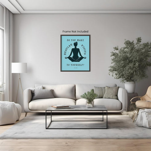 Posterizer 1 pcs-spiritual Meditation Rumi yoga pose art-Quotes and Poems Gift For Buddhism Meditation philosophy Fans Decor for Home & Office- un...