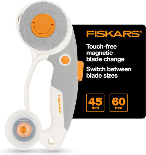 Fiskars® Easy Change DuoLoop Rotary Cutter (45 mm/60 mm)...