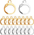 Earrings with Jump Hook, 100 Pieces Round Leverback Earring Hooks Earwires Replacement French Style,Golden and Silver...