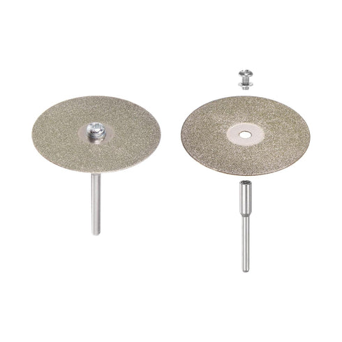 10pcs Diamond Cutting Wheel 35mm Full Sand Diamond Wheels Cut Off Discs Diamond Coated Cutting Wheel Replacement with 2pcs 3mm Mandrel for Rotary ...