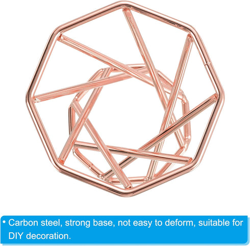 PATIKIL Air Plant Holder, 6 Pack Tillandsia Pot Base Container Metal Air Plant Rack Indoor Planter Stands for Home, Rose Gold...