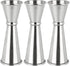 3PCS Double Jigger & Cocktail Jiggers Stainless Steel 1 OZ X 2 OZ Alcohol Measuring Tools...