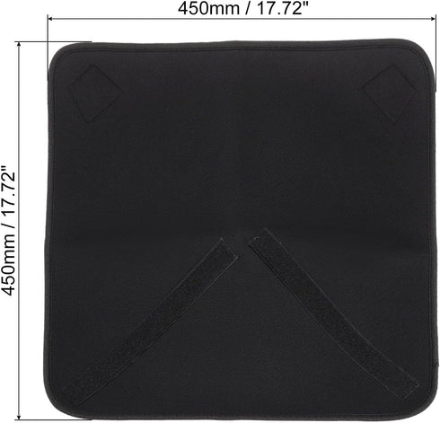 PATIKIL Camera Protective Wrap, 18"x18" Lens Wrap Cloth with Thick Protective Neoprene, Lens Pouch Bag with Hook and Loop for Lens, SLR, Black Pur...