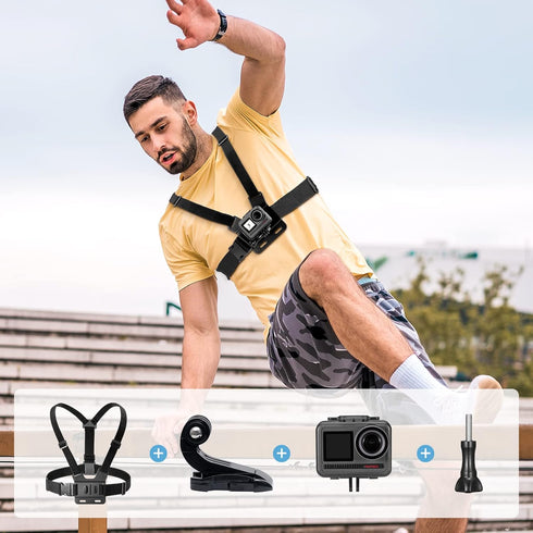 AKASO Action Camera Parkour Kit Compatible EK7000/EK7000 Pro/Brave 4/Brave 4 Pro/Brave 7 LE/Brave 7/Brave 8/V50X/V50 Pro/V50 Elite/GoPro Hero 12 1...