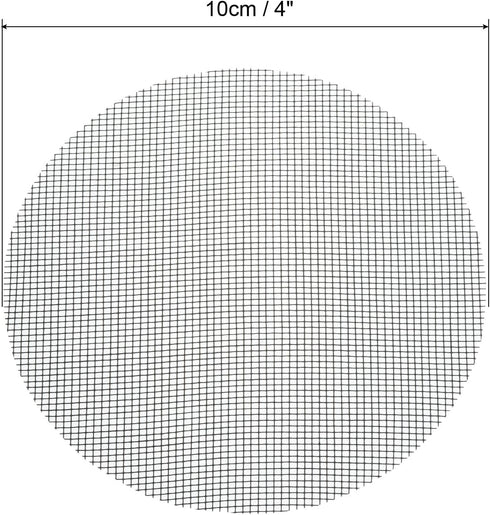 PATIKIL Flower Pot Hole Mesh Pad, 50 Pack 4.3 Inch Round Drainage Hole Screen Bonsai Pot Plastic Bottom Grid Mat Mesh, Black...